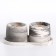 Candle in concrete on the stand "Loft", soy wax, wooden wick, black and white