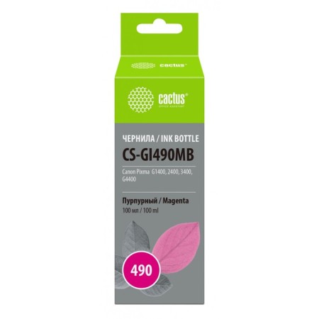Cactus CS-GI490MB ink for Canon Pixma G1400/G2400/G3400, 100ml, purple