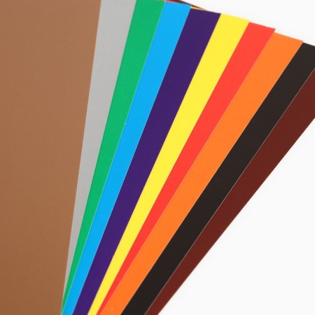 Cardboard Color, A4, 10 sheets, 10 colors, coated, one -sided, in a folder, 240 g/m², mixari-4