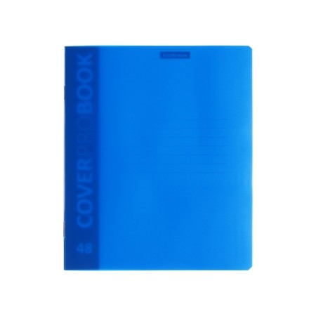 Notebook A5+, 48 sheets in the Erichkrause "Neon" cage, a plastic cover with a "sand" texture, an offset unit, a whiteness is 100%, blue