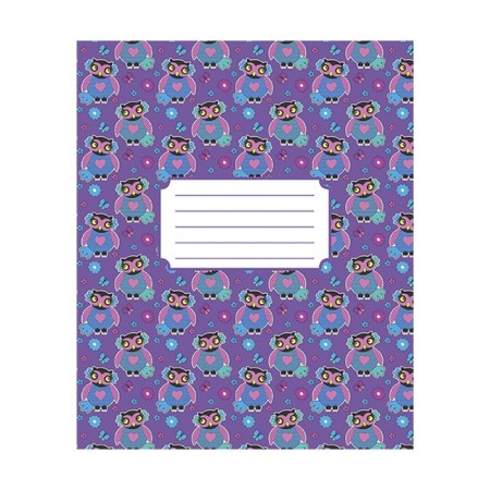 Notebook 12 sheets in the “Ptashki” cage, cover coated paper, VD-clus, OFSET block, mix-5
