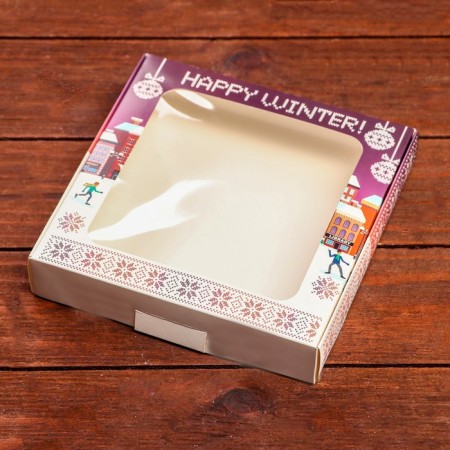 Self -charged box "Happy Winter", 16 x 16 x 3 cm-2