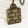 Pocket clock "Cube", quartz, d dial-4.6 cm, chain L-38 cm