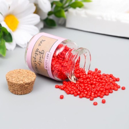 12/0 round beads in the bottle "Scarlet" 20 g-1