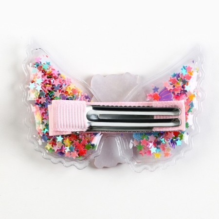 Hair clip with a shaker "Cute Unicorns", 6 x 4.5 cm-2