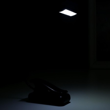 Lamp for reading on clothespin16430/1 LED from batteries 3AA Black 7x4.5x31 cm Risalux-4
