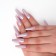 Poaling Paletteaps, 12 pcs, with adhesive plates, ballerina shape, purple