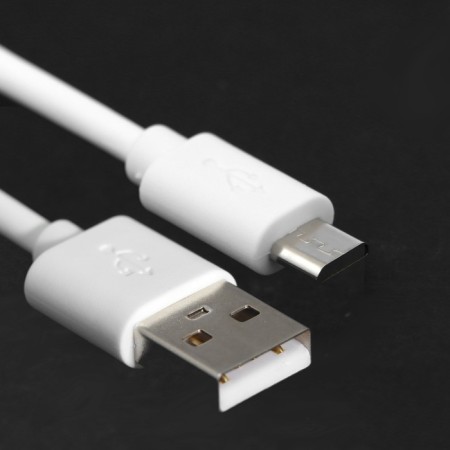 Windigo, MicroUSB - USB, 2 A, charging + data transfer, TPE braid, 1 m, white-2