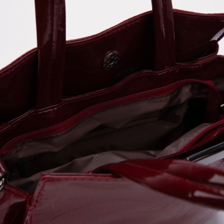 Set of bags with zipper, red color-2