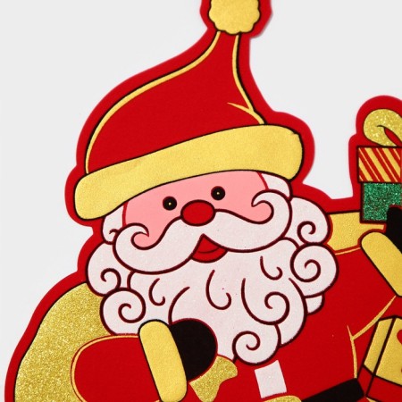 Decorative sticker "Grandfather Frost on the sled" 33.5x30 cm-3