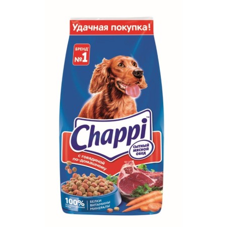 CHAPPI dry food for dogs, with beef at home, 15 kg-7