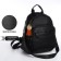 City backpack on lightning, from artificial leather, black color