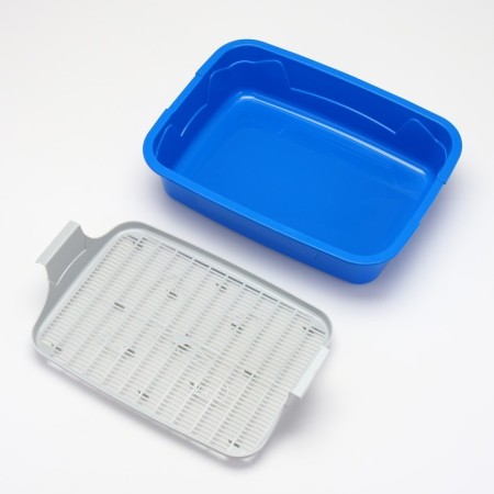 Toilet with a grid, 45x34x15 cm, blue/gray-9