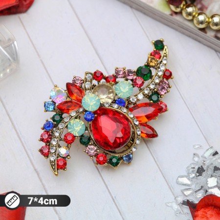 Brooch "Order" for femininity, colored in black gold