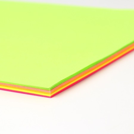 Colored paper tinted, neon, A4, 50 sheets, 5 colors, non -nominated, bilateral, in a package, 80 g/m², puppy patrol-5