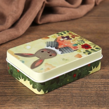 Rectangular metal casket "Bunny" 2.7x9x6.5 cm-3