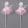 Topper "Ballerina", set 2 pcs., Pink color