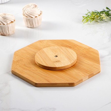 Rotating stand, 25x2.4 cm, bamboo-2