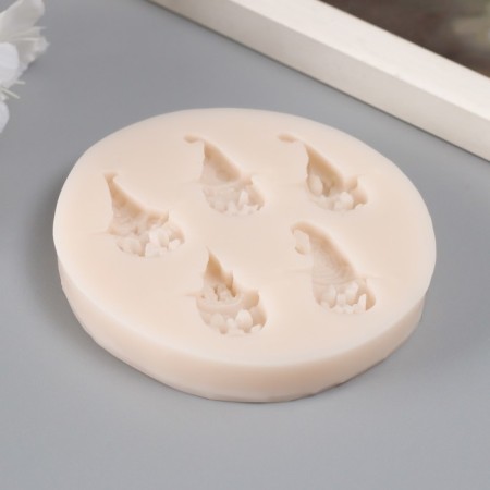 Mold Silicon "Pumpkin in the cap" 5 items 7.9x7.9 cm-1