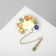 Palette Brooch-Coumon with a brush, color in gold