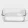 Container from heat -resistant glass of the “click” shares, 620 ml, 18 × 14 × 6.5 cm, with a lid