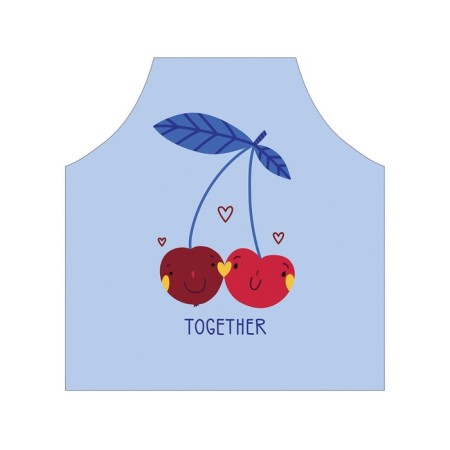 Apron kitchen with a “wisch together” photo print, adjustable, size OS-2