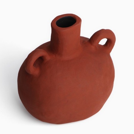 Vase for flowers decorative "Adriatic" Terracotta color 20 x 23 x 12 cm-2