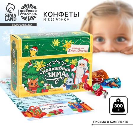 New Year. Sweet children's New Year's gift "Magic Winter", sweets 300g.