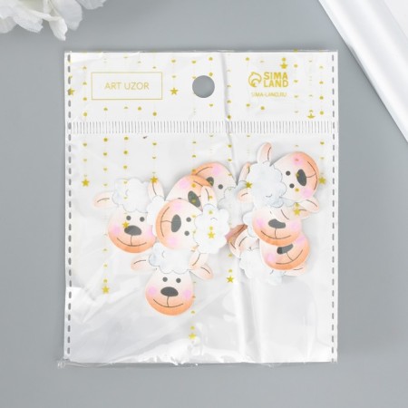 Decor for creativity wood "lamb" set 10 pcs 2.6x3 cm-3