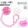 Holder for the nipple - dummy "Our Princess", on the chain, the color is pink