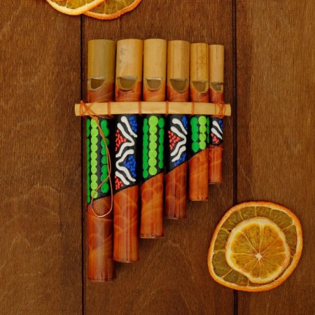 Souvenir musical instrument "Flute Pan" 1.5x15x8.5 cm mix-6