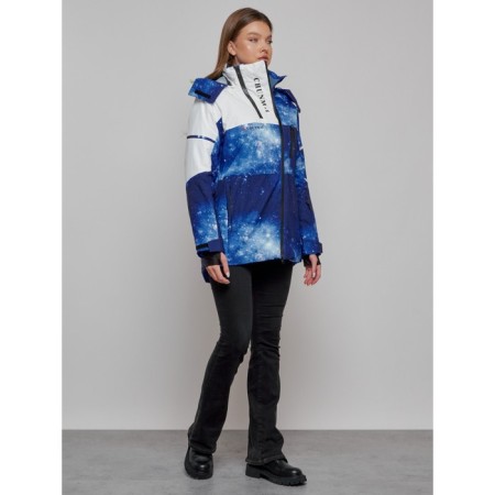 Ski jacket female, size 42, blue color-14