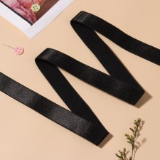 Gum for straps, shiny, 20 mm, 10 ± 0.5 m, black color