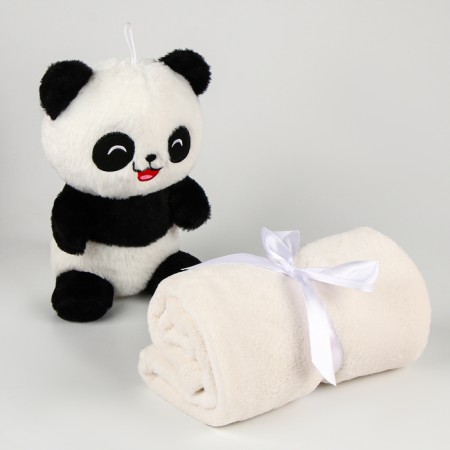 Soft toy with a plaid "Panda"-2