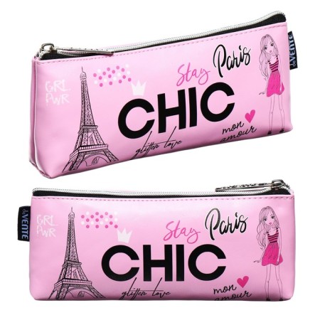 Penal soft, 1 compartment, 80 x 210 x 35 mm, voluminous, Devente, Chic, fantle leather, with lining
