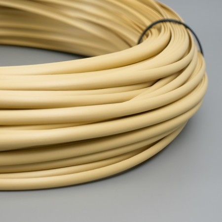 Smooth artificial rattan 6 mm 100 m half a pipe (straw)-2