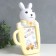 Photo frame plastic 10x15 cm "Bunny in a cup" yellow-white 6x20x33 cm
