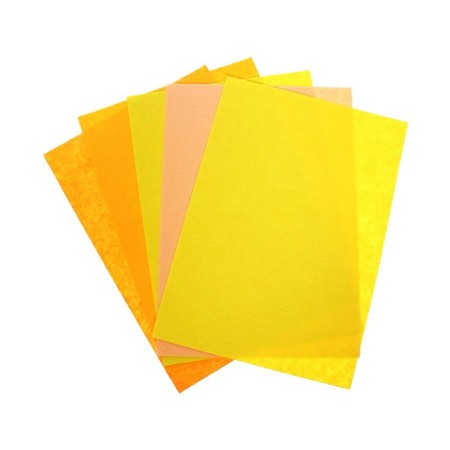The felt color is hard, A4, Devente "shades of yellow" 5 sheets, 5 colors, thickness 1.5 mm-1