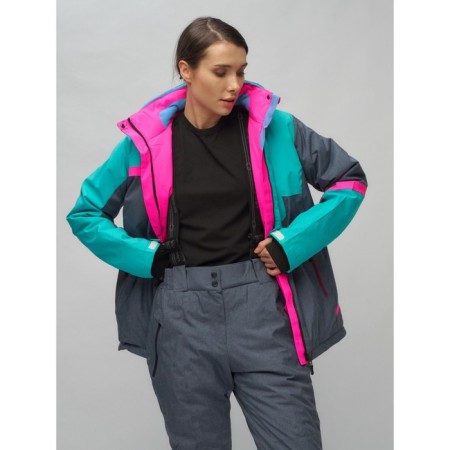 Ski costume is female, size 42, green color-7