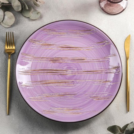 Porcelain dining Porcelain Wilmax Scratch, D = 28 cm, lilac color