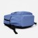 A backpack with a zipper, 3 outer pockets, blue color