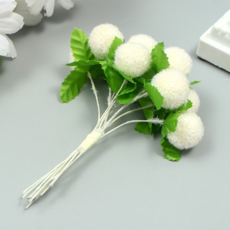 Stamens for flowers "Blood Milk ball" d = 1.5-2 cm 1 bouquet = 10 pcs 10 cm-1