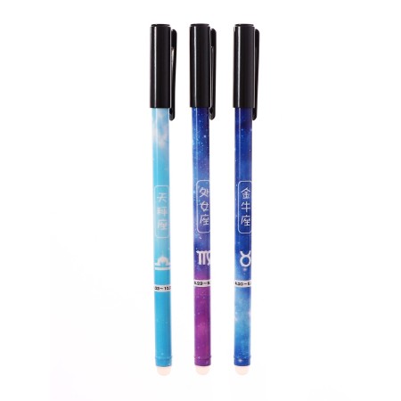 Gel handle washed ink, 0.5 mm, blue rod, zodiac signs mix-1