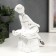 Souvenir Ceramics "Ballerina on the ottoman" White with silver 18x10x15.5 cm