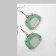 Earrings "Frog", red-green color in silver