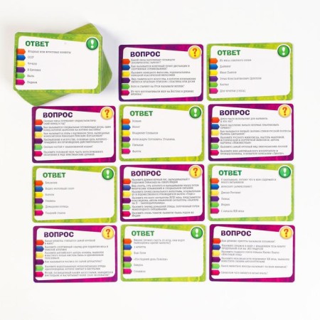 Board game "Big Family Quiz", 200 cards, playing field, 6 chips, 8+-5