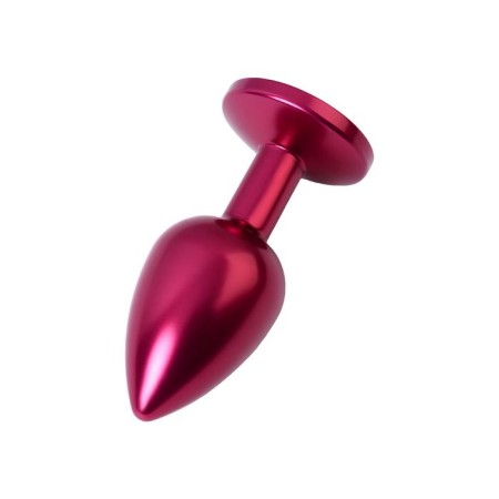 Anal plug with the Toyfa Metal rhinestone, red, ruby, 7.2 cm, d = 2.8 cm-2