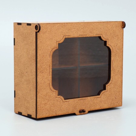 Wooden box with cells "Frame", 15.5 x 12.5 x 5 cm-4