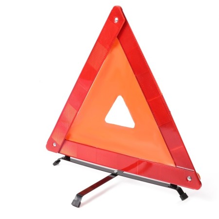Emergency stop sign, plastic packaging