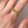 Ring "Copper" Smile, color black gold, dimensionless